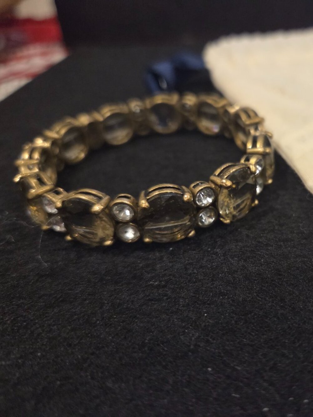 Vintage 90's J. Crew stretch rhinestone bracelet